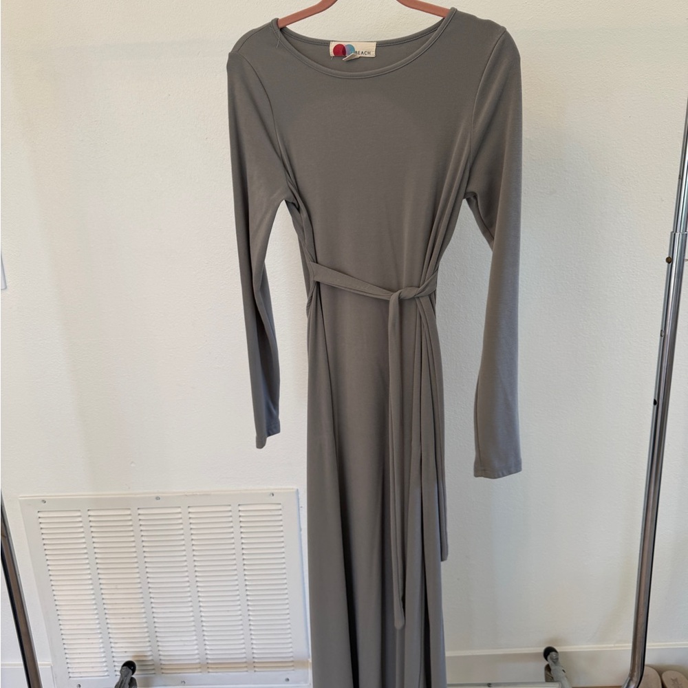 Free People Charcoal Long Sleeve Dress